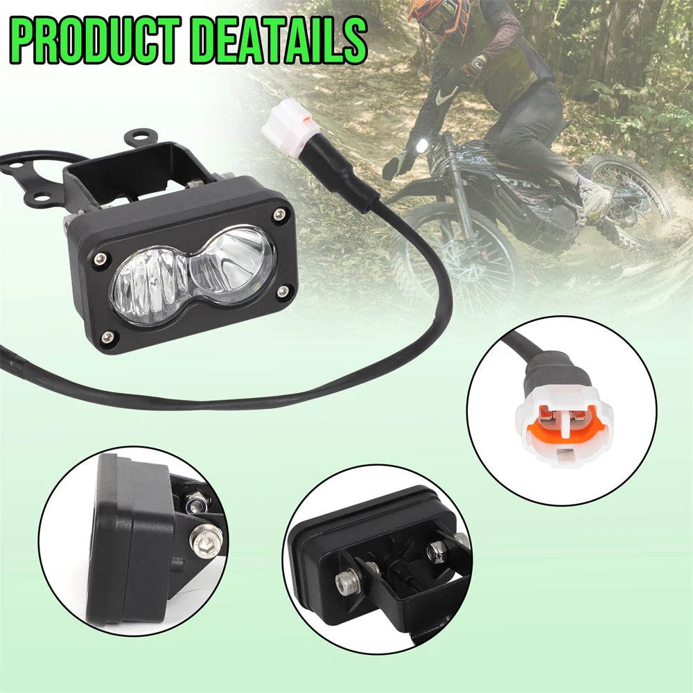 20W Headlight Switch White Spot Flood Led Pod Combo Kit for Sur Ron Sur-Ron Surron Segway Talaria Plug N Play Waterproof